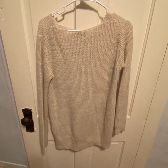 cream neutral color sweater size large - Picture 2 of 2